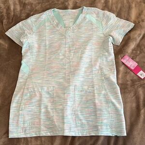 White Cross Scrub Top